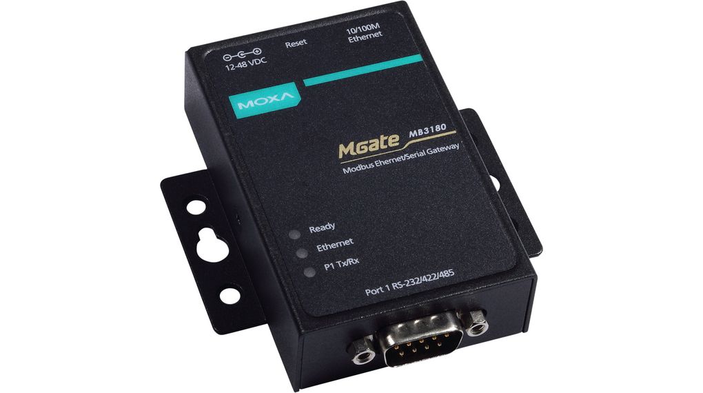 1 Port RS-232/422/485 Modbus TCP to Serial Communication