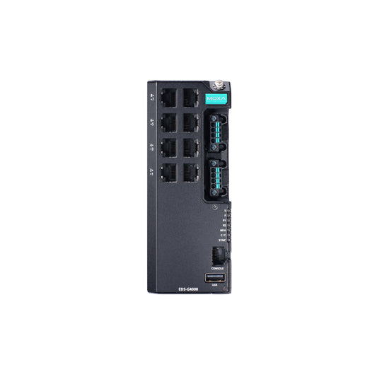 8 Port Layer 2 Managed ethernet switch, 10/100BaseT(X), dual power inputs 12/24/48 VDC