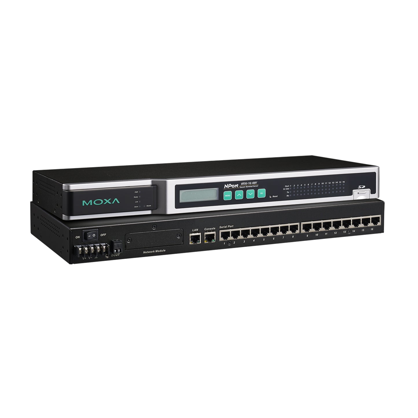 32 ports RS-232/422/485 secure device server, 100V~240VAC