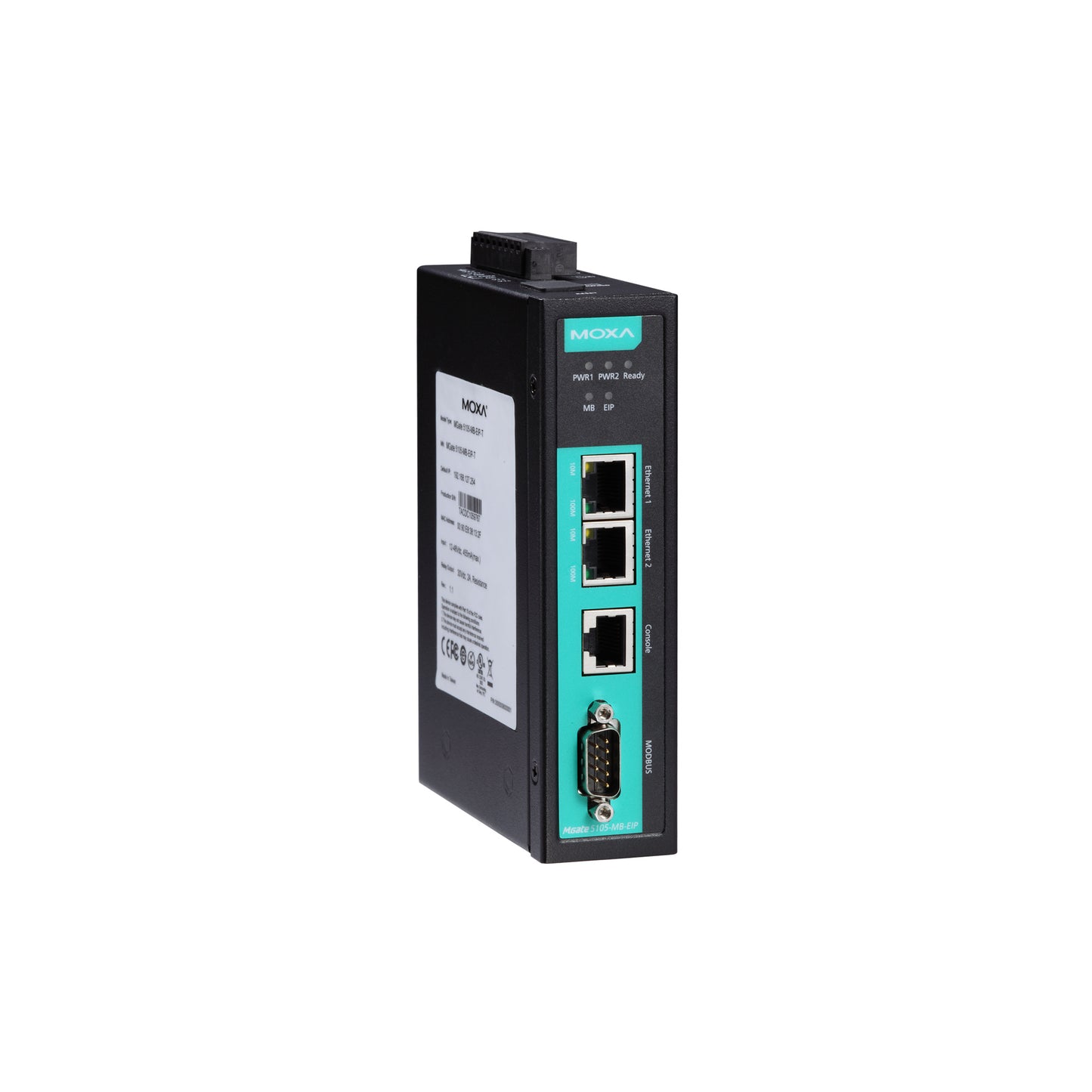 1-port Modbus RTU to EtherNet/IP gateway, 0 to 60°C operating temperature