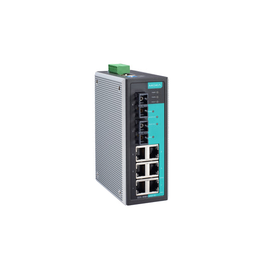 8-port entry-level layer 2 managed Ethernet switches, 2 port MM SC connector