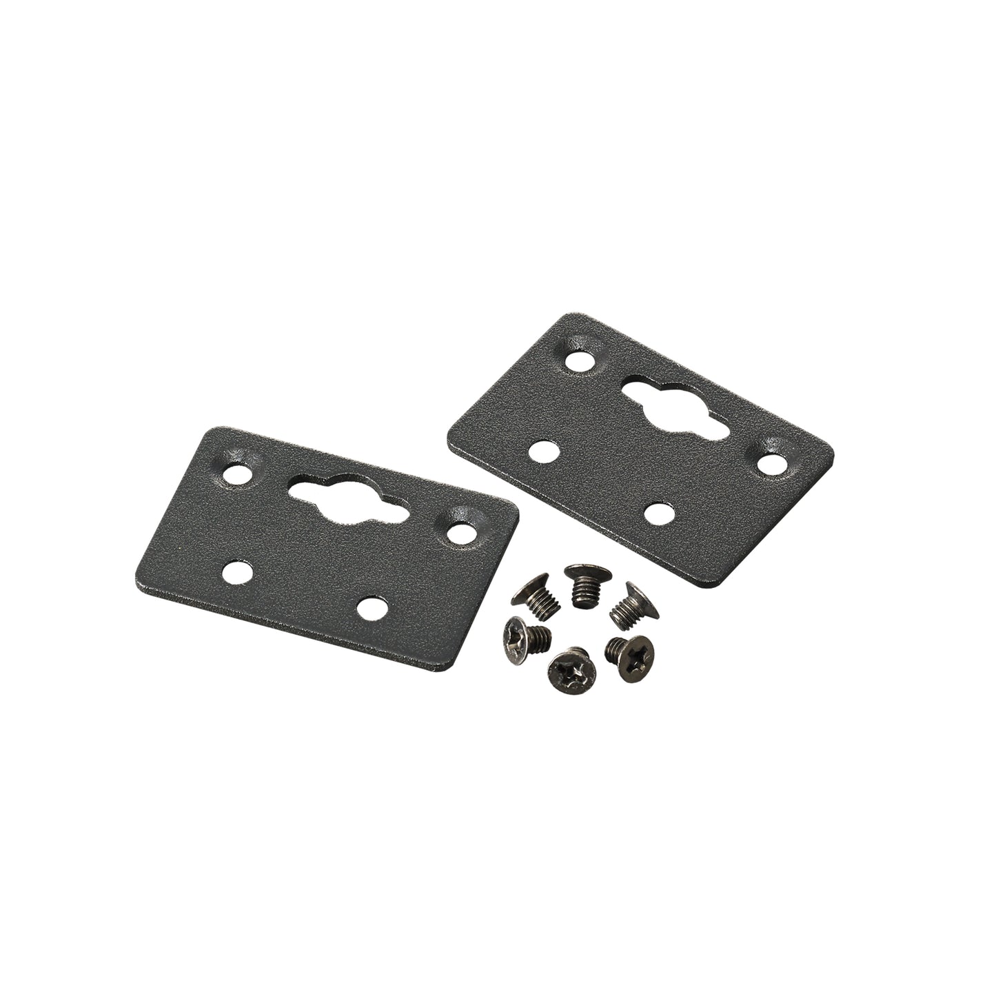 Wall-mounting kit, 2 plates (51.6 x 67 x 2 mm) and 6 screws